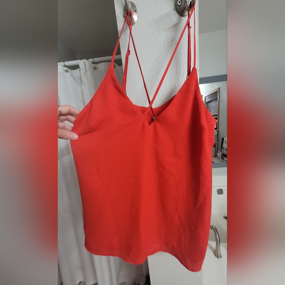Red Women's Cami Top Size 2/4